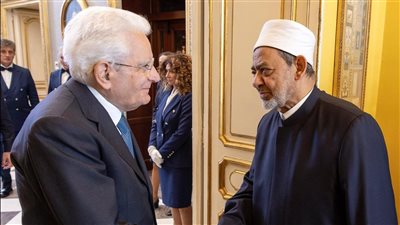 الرئيس الإيطالي: نقدر جهود شيخ الأزهر في نشر قيم السلام العالمي والأخوة الإنسانية (صور)