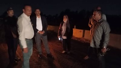 نائب محافظ الغربية يتفقد موقع انقلاب ناقلة محملة بالزيت على الطريق الدولي طنطا – السنطة