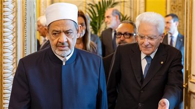 استقبال رسمي مهيب، لحظة وصول شيخ الأزهر إلى قصر الرئاسة الإيطالي في روما (فيديو)