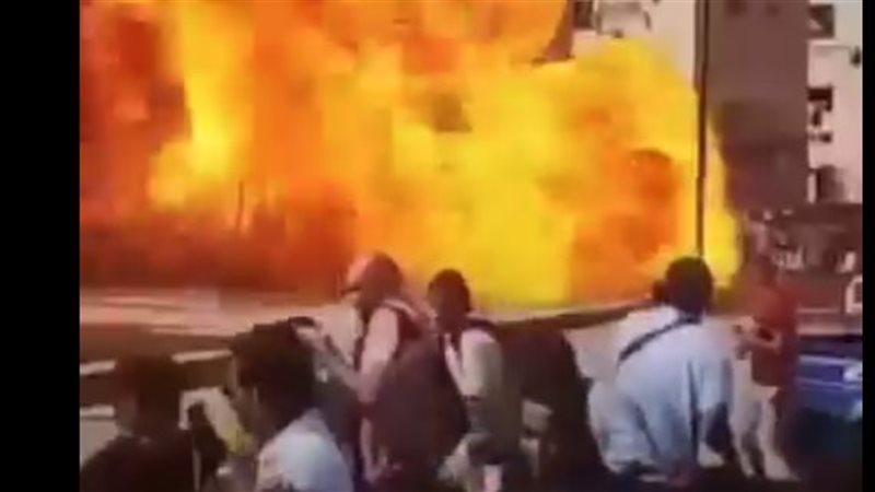 فزع الأهالي من انفجار