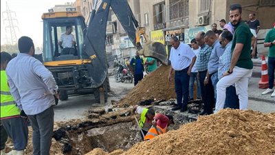 انقطاع مؤقت للمياه بحدائق الأهرام بسبب كسر مفاجئ في خط المياه الرئيسي