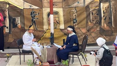 بالزي المصري القديم، مدارس الإسماعيلية تحتفل بافتتاح المتحف المصري 