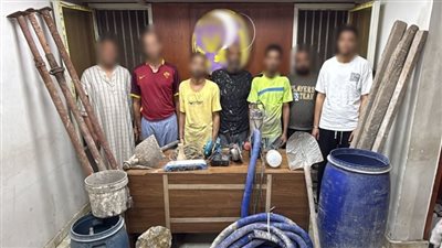 ضبط 7 أشخاص لقيامهم بالحفر والتنقيب غير المشروع عن الآثار بعابدين