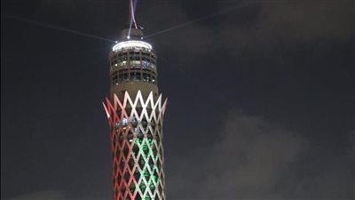 مرحبا بكم في مصر، إنارة برج القاهرة احتفالا بافتتاح المتحف الكبير غدا
