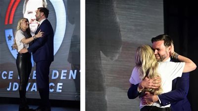 عناق حار ووصف مثير، علاقة أرملة تشارلي كيرك ونائب ترامب تشعل مواقع التواصل (فيديو وصور)