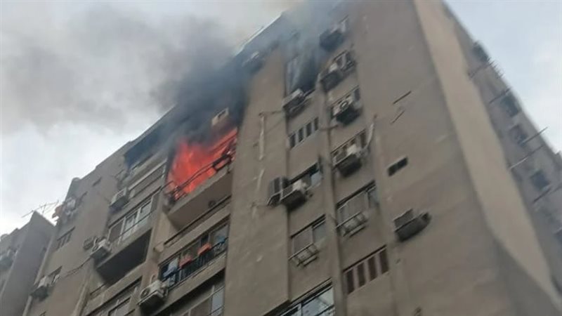 حريق شقة سكنية 
