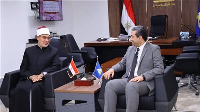 محافظ دمياط يستقبل مفتي الجمهورية في زيارة رسمية لبحث التعاون المشترك