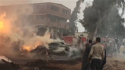 اندلاع حريق في شونة كتان بالغربية، والحماية المدنية تكثف جهودها لإخماده