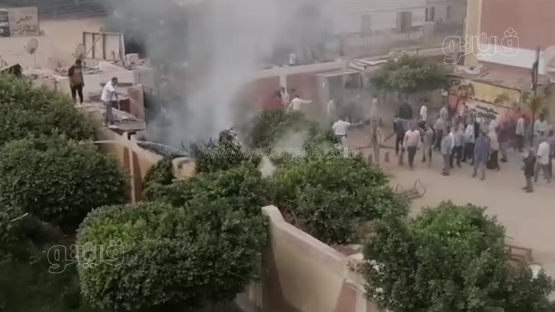حريق داخل مدرسة 25