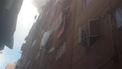 المعمل الجنائي يفحص حريق شقة بأوسيم 