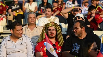 لاعبو منتخب مصر يحتفلون مع الجماهير بعد التعادل مع فنزويلا (فيديو)