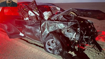 بين الحياة والموت، لحظة حادث التصادم المروع لسيارة إسماعيل الليثي بالطريق الصحراوي (فيديو) 