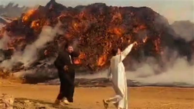 حريق يلتهم شونة كتان في زفتى، والحماية المدنية تكثف جهودها لإخماده (فيديو)