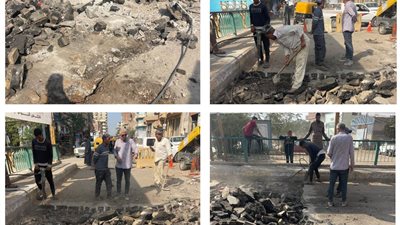 البدء فى صيانة كوبرى السماعنة بفاقوس في الشرقية 