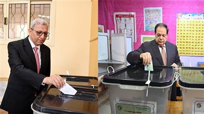 وكيلا البرلمان يدليان بصوتهما في انتخابات النواب بالجيزة 