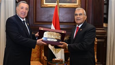 رئيس مجلس الشيوخ يستقبل رئيس المحكمة الدستورية العليا