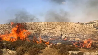 مستوطنون يحرقون مركبتين في بلدة مخماس شمال شرق القدس