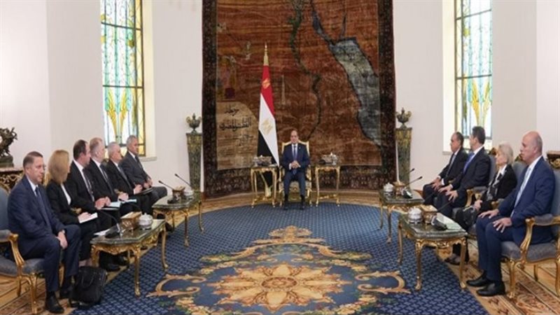 السيسي خلال استقبال