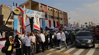 حزب الجبهة الوطنية ينظم مسيرة انتخابية بالجيزة لحث الناخبين على التصويت 