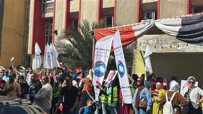 أعلام مصر وصور الرئيس السيسي أمام اللجان الانتخابية بالإسكندرية 