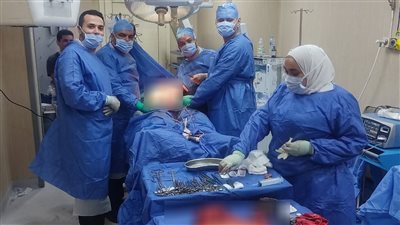 استئصال ورم يزن 22 كيلو في جراحة دقيقة بمستشفى بني سويف الجامعي