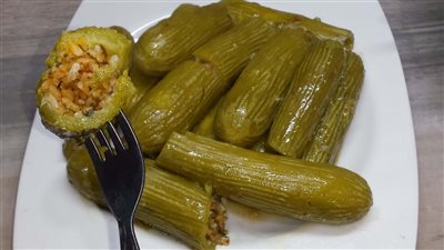 كوسة محشية بالأرز والعدس البني، اكلة نباتية عالية البروتين ومشبعة وصحية