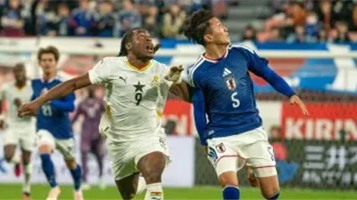 اليابان يفوز على غانا وديًا بثنائية نظيفة وإصابة قوية لنجم البلاك ستارز