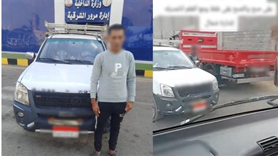 ضبط سائق نقل يسير عكس الاتجاه في الشرقية 