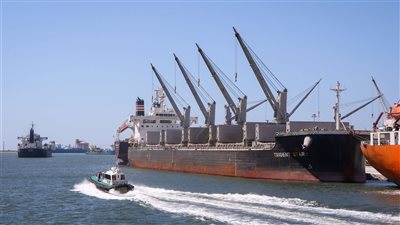 ميناء دمياط: 27 سفينة في الميناء ومخزون القمح يتجاوز 86 ألف طن