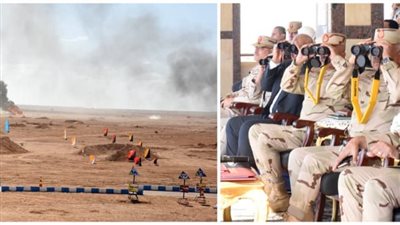 وزير الدفاع يشهد تنفيذ المرحلة الرئيسية للمشروع التكتيكي بالذخيرة الحية بالمنطقة الغربية 