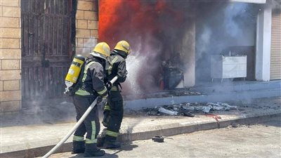 استدعاء مالك محل لبيع الأبواب الحديدية شب به حريق لسماع أقواله