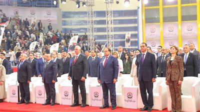 حشود جماهيرية بالقاهرة لدعم مرشحي الجبهة الوطنية بالقائمة الوطنية