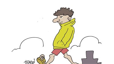 كاريكاتير فيتو.. لما ما تعرفش الجو حر ولا برد