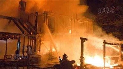 حريق معرض موتوسيكلات شهير بالضاهر والمعمل الجنائي يفحص