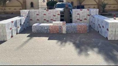 ضبط 87 ألف عبوة سجائر مهربة ومجهولة المصدر بمطروح