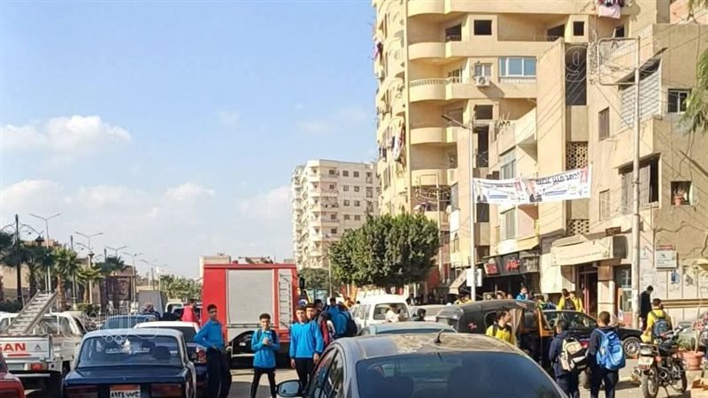 5 مصابين في حريق