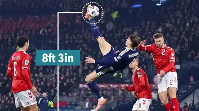 نجم منتخب إسكتلندا يحطم رقم كريستيانو رونالدو الفريد 