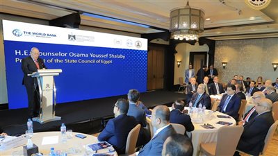 رئيس مجلس الدولة بمؤتمر البنك الدولي: تحديث قضاء المشروعية ركيزة لضمان التنمية الاقتصادية