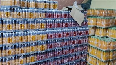 آلاف العبوات الفاسدة، ضبط مصنع عصير غير مرخص بالمنوفية 