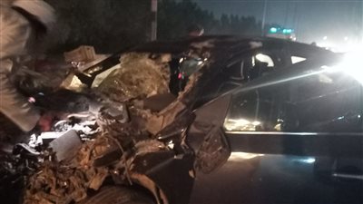 قبل لحظات من زفافهما، إصابة عروسين في انقلاب سيارة ببنها