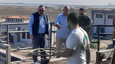 زيارة مفاجئة من رئيس مياه القناة لمحطة معالجة صرف صحي بور فؤاد