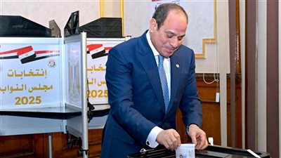 السيسي يدلي بصوته في انتخابات المرحلة الثانية لمجلس النواب 2025 (صور) 