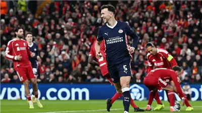 دوري أبطال أوروبا، تعادل 1/1 بين ليفربول وإيندهوفن في الشوط الأول (صور)