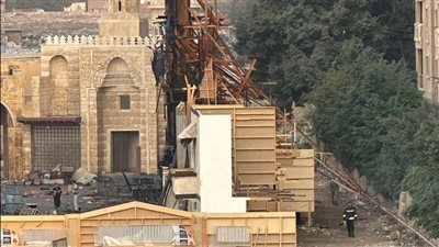 5 مصابين بحالات اختناق في حريق لوكيشن تصوير داخل ستوديو مصر 