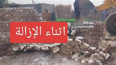 إزالة تعد على الأراضي الزراعية بكفر الضبعي في العياط