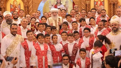 الأنبا فام يرسم شمامسة جددا للخدمة في إيبارشية المنيا الجديدة