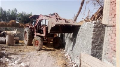 إزالة 4 حالات تعد على الرقعة الزراعية بمحافظة الشرقية 