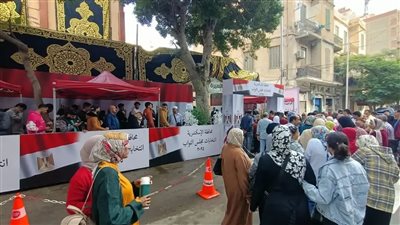 إقبال الناخبين على لجنة السيرة الحسنة بالإسكندرية في انتخابات النواب (فيديو)