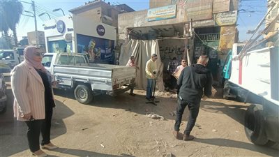 رئيس مدينة السنطة بالغربية تقود حملة مكبرة لرفع الإشغالات والتعديات بالشوارع