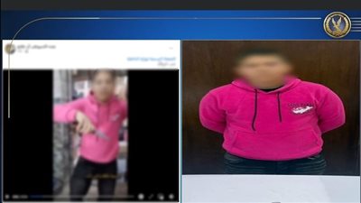 القبض على طالب بالمرج بعد تصويره فيديو استعراض بسلاح أبيض 